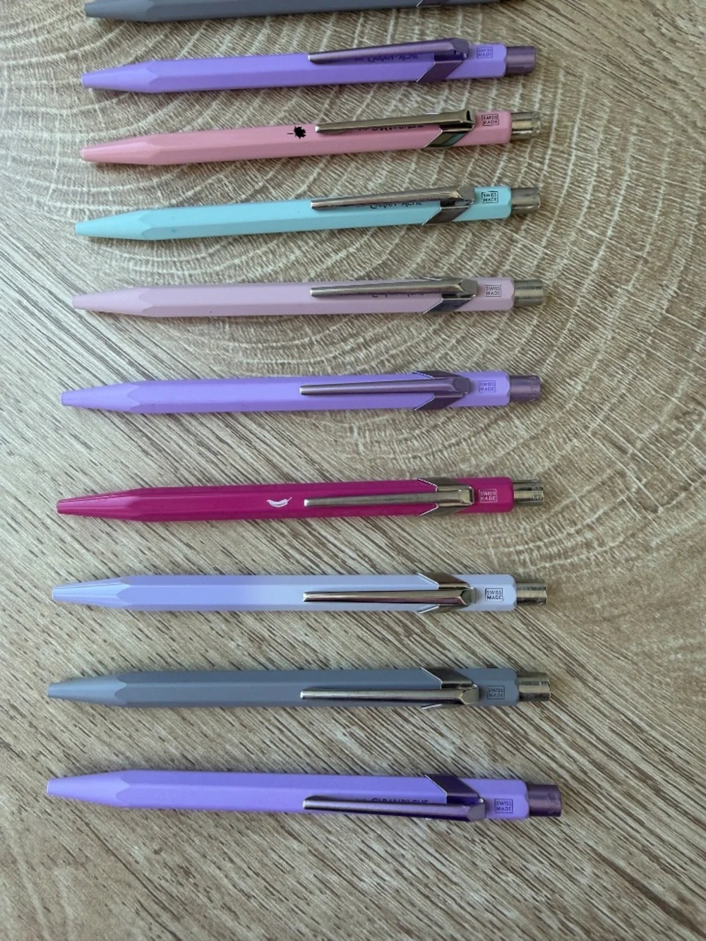 11 X CARAN d'ACHE 849 Ballpoint Pens + 2 X Mechanical Pencils